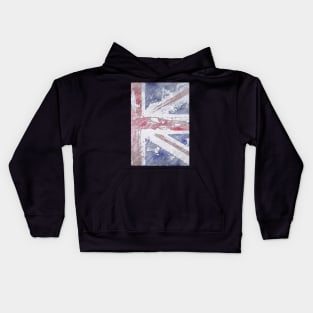 Rustic Union Jack Flag Kids Hoodie